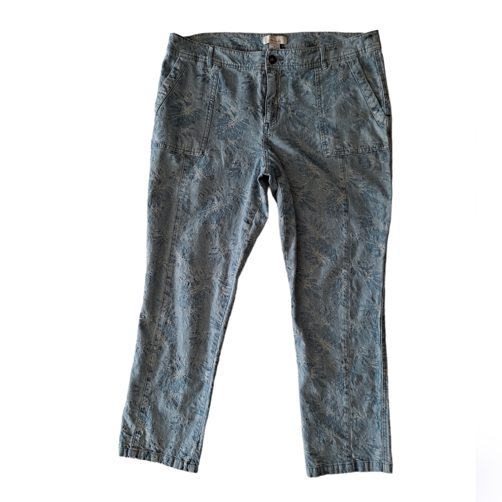 Bob Timberlake blue floral straight leg pants